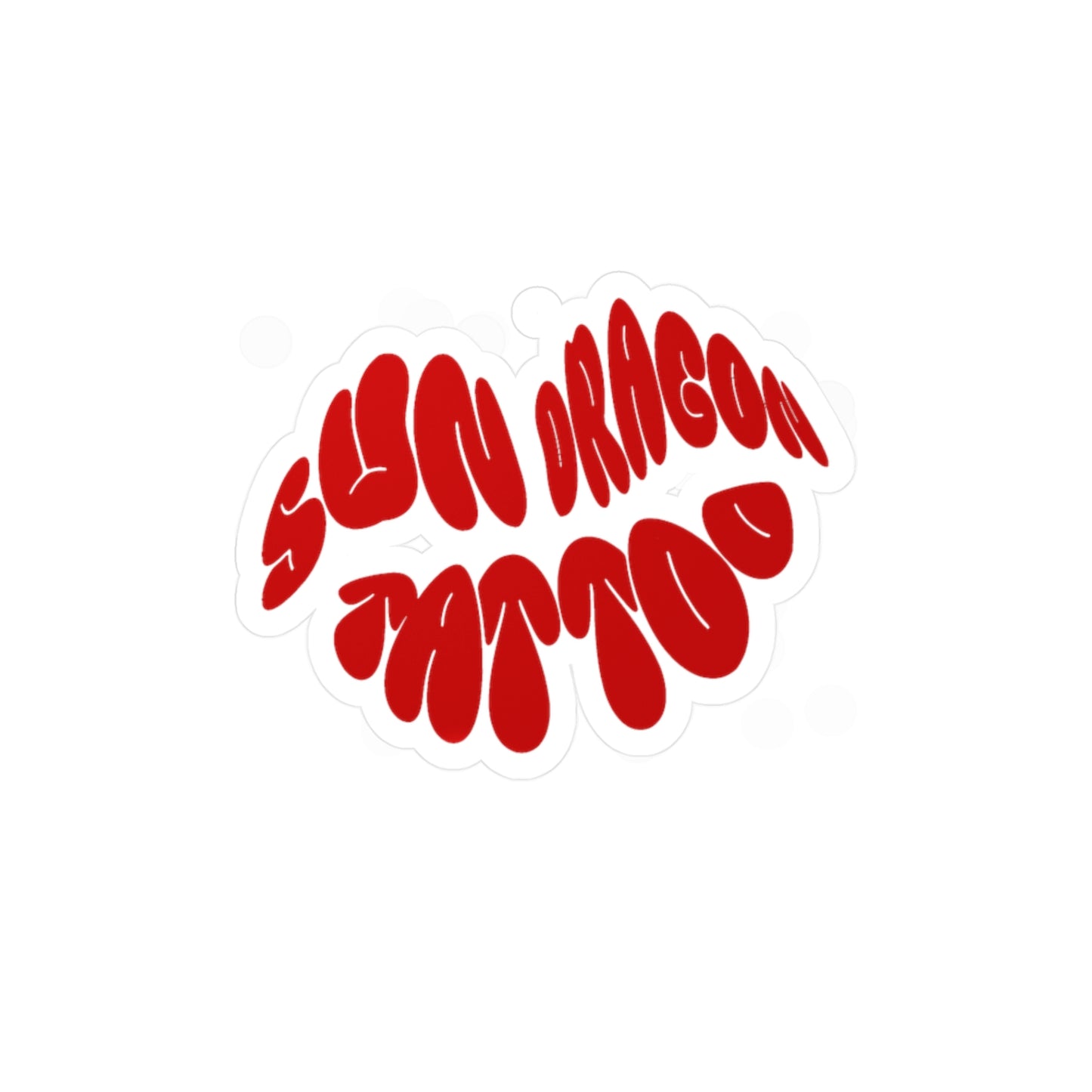 Sun Dragon Tattoo Lips Vinyl Decals