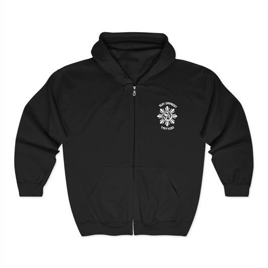 Sun Dragon Unisex Full Zip Hooded Sweatshirt